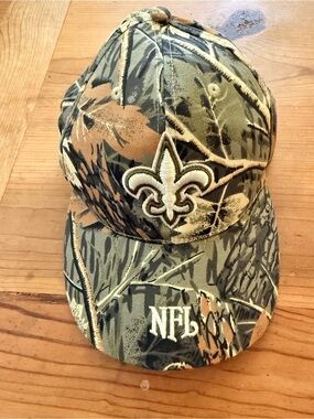 NFL Camouflage Saints Cap in Green and Brown